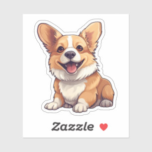 Cartoon dog illustration sticker