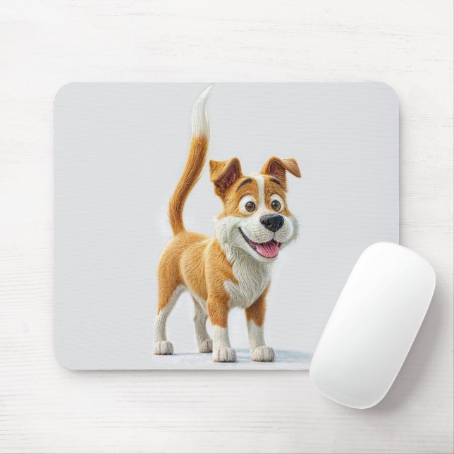 Cartoon Dog Mouse Pad (With Mouse)