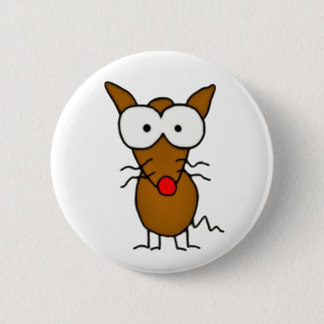 Cartoon Dog Pinback Button (Front)