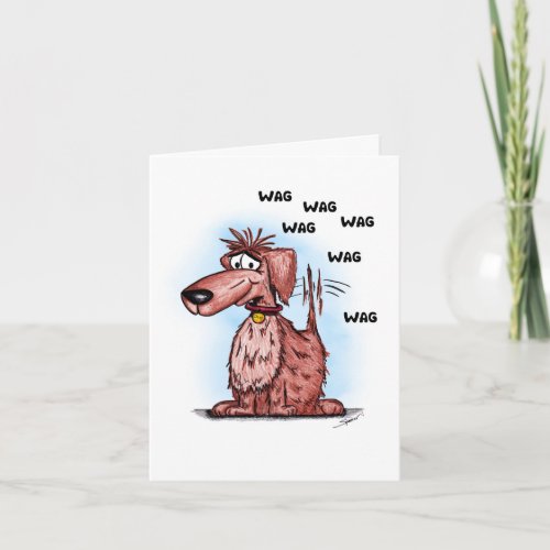 Cartoon Dog Thank You Thank You Card