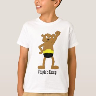Cartoon Dog The Rock Wrestling Fan T-Shirt