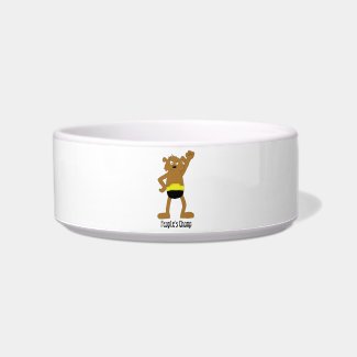 Cartoon Dog The Rock Wrestling Fan T-Shirt Bowl