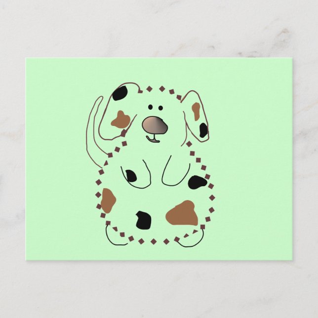 Cartoon Dog Tshirts and Gifts Postcard (Front)