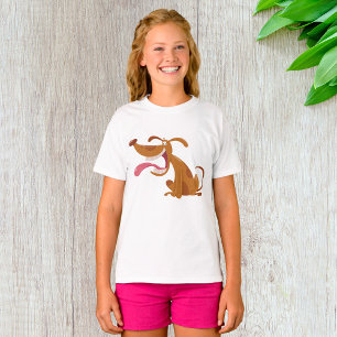 Cartoon Dog with Big Smile and Tongue Out T-Shirt