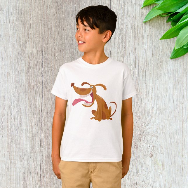 Cartoon Dog with Big Smile and Tongue Out T-Shirt (Creator Uploaded)