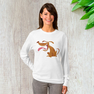 Cartoon Dog with Big Smile and Tongue Out T-Shirt