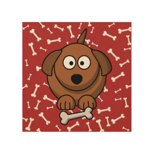 dog bone wood wall art zazzle