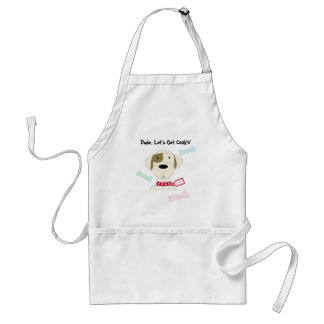 Cartoon Dog with Fun Saying Adult Apron
