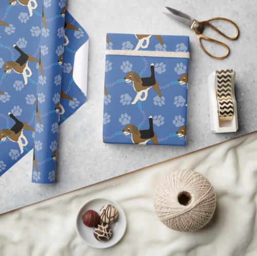 Cartoon Dogs _ Beagle Wrapping Paper