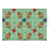 Cartoon Dogs - Dachsund Red Tiled v1 (Front Horizontal)