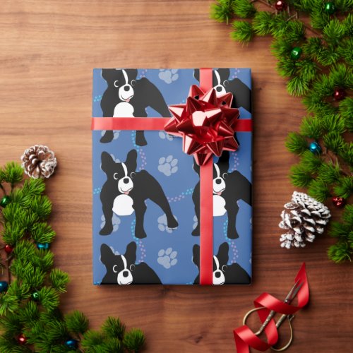 Cartoon Dogs _ French Bulldog  v2 Wrapping Paper