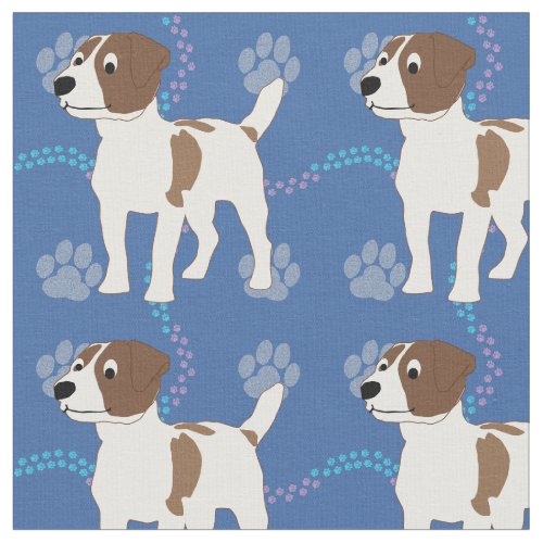 Cartoon Dogs _ Jack Russell Terrier v1 Fabric