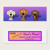 Cartoon Dogs Mini Bookmarks (Front & Back)