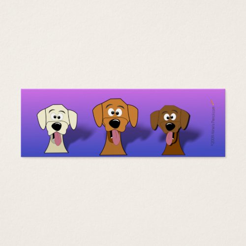 Cartoon Dogs Mini Bookmarks Business Card