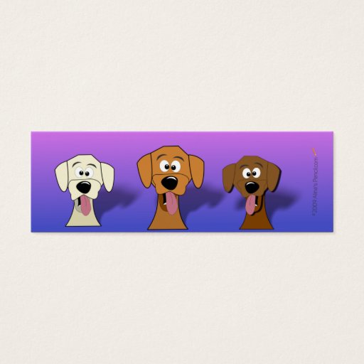 Customizable Cartoon Dogs Mini Bookmarks Business Card