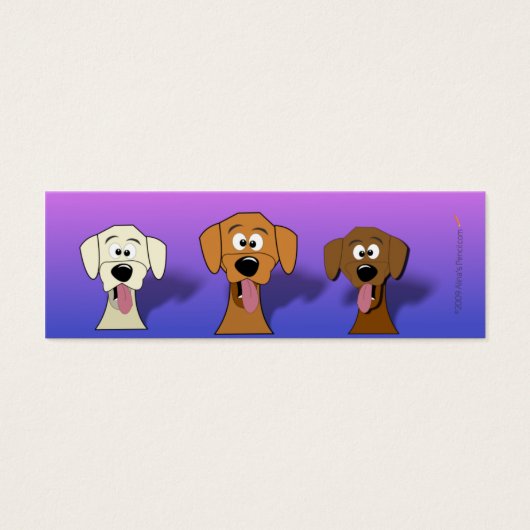 Cartoon Dogs Mini Bookmarks (Front)