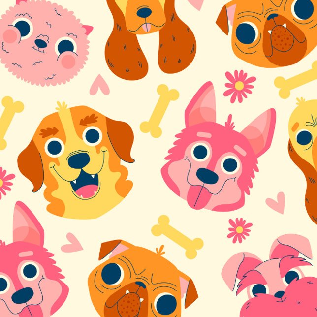 Cartoon Dogs  Passport Holder (A cheerful expression of dogs! )