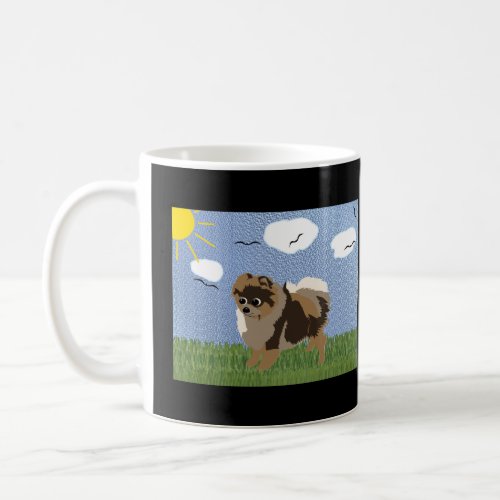 Cartoon Dogs _  Pomeranian v2 Coffee Mug