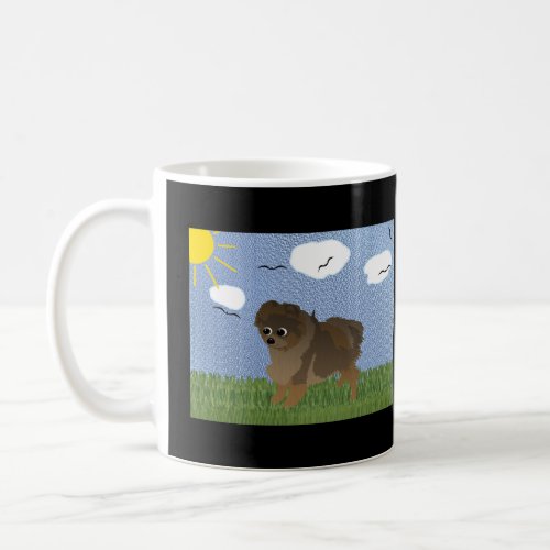 Cartoon Dogs _  Pomeranian v3 Coffee Mug