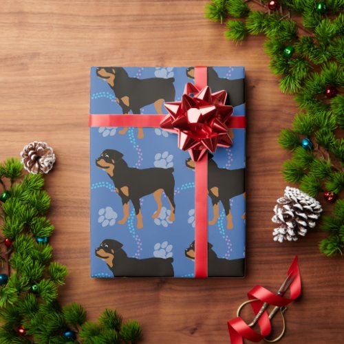 Cartoon Dogs _  Rottweiler docked v3 Wrapping Paper