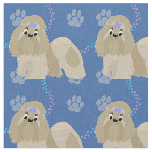 Cartoon Dogs _ Shih Tzu 4 Fabric