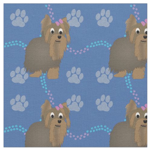 Cartoon Dogs _ Yorkshire Terrier v3 Fabric
