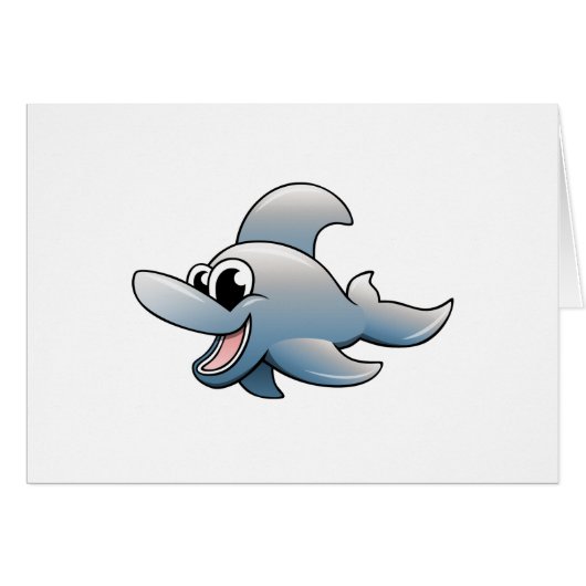 Cartoon Dolphin Cards (Front Horizontal)