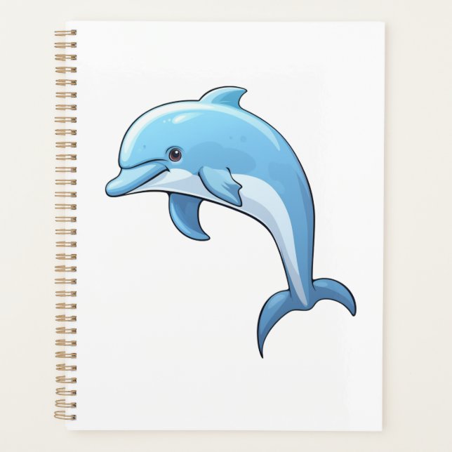 Cartoon dolphin illustration planner (Front)