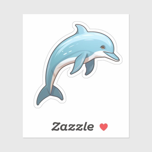 Cartoon dolphin illustration sticker (Sheet)