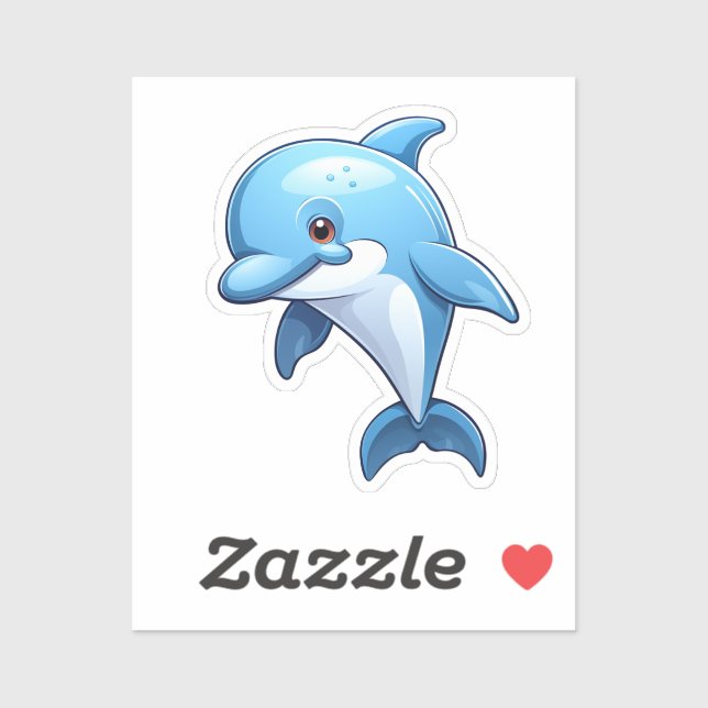 Cartoon dolphin  sticker (Sheet)
