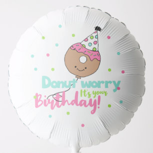Cartoon Donuts Art Happy Birthday Art Donut Design Balloon