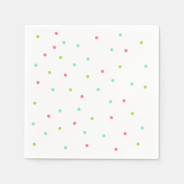 Cartoon Donuts Art Happy Birthday Art Donut Design Napkins (Front)