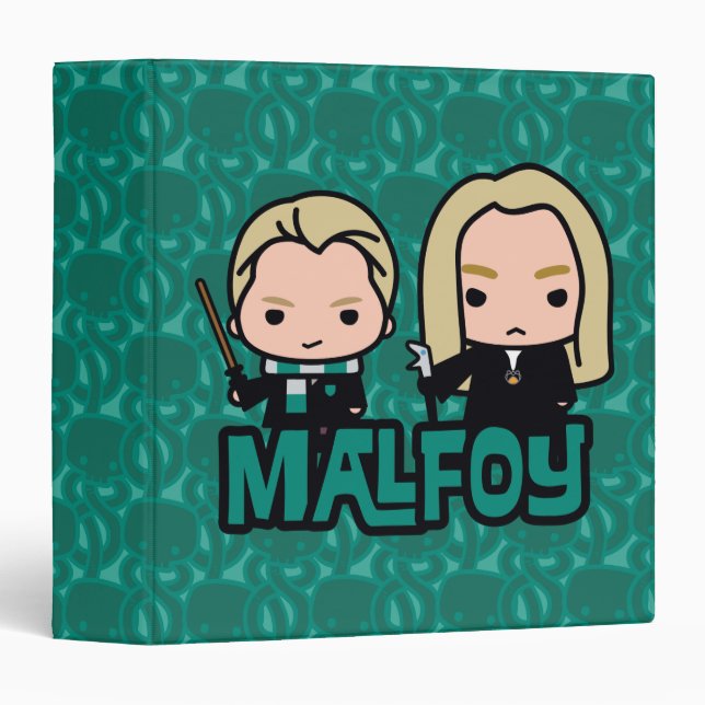 Cartoon Draco and Lucius Malfoy Character Art 3 Ring Binder (Front/Spine)