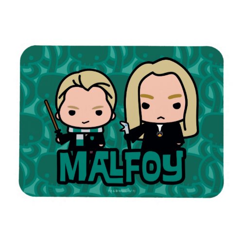 Cartoon Draco and Lucius Malfoy Character Art Magnet