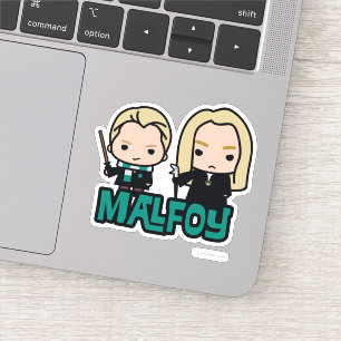Cartoon Draco and Lucius Malfoy Character Art Sticker