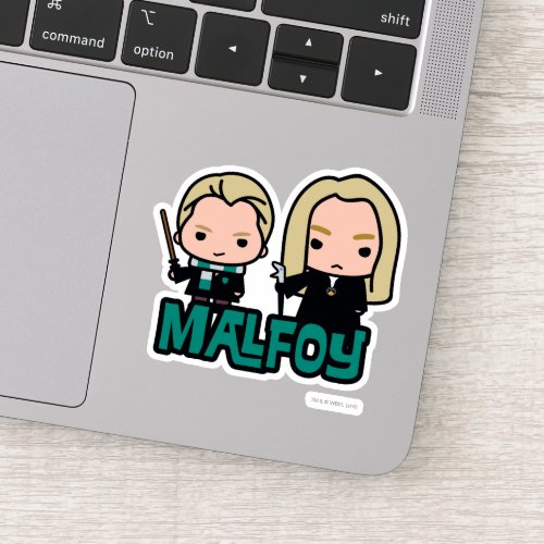 Cartoon Draco and Lucius Malfoy Character Art Sticker