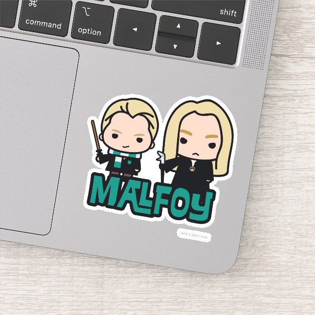 Cartoon Draco and Lucius Malfoy Character Art Sticker (Detail)