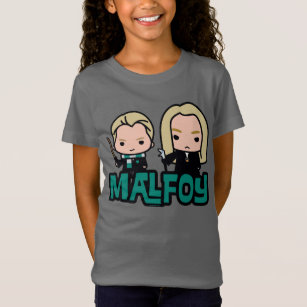 Cartoon Draco and Lucius Malfoy Character Art T-Shirt