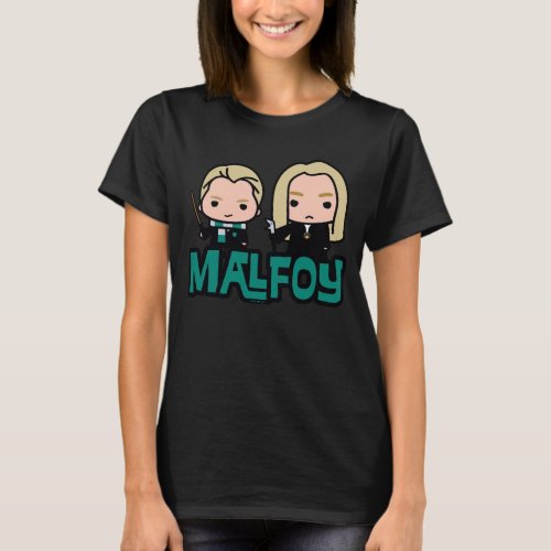 Cartoon Draco and Lucius Malfoy Character Art T_Shirt