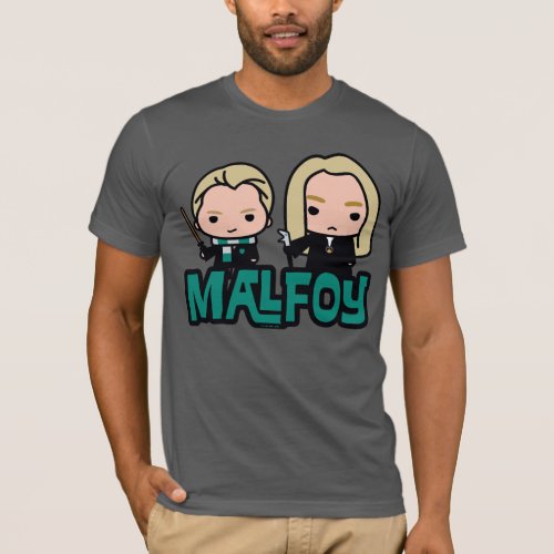 Cartoon Draco and Lucius Malfoy Character Art T_Shirt