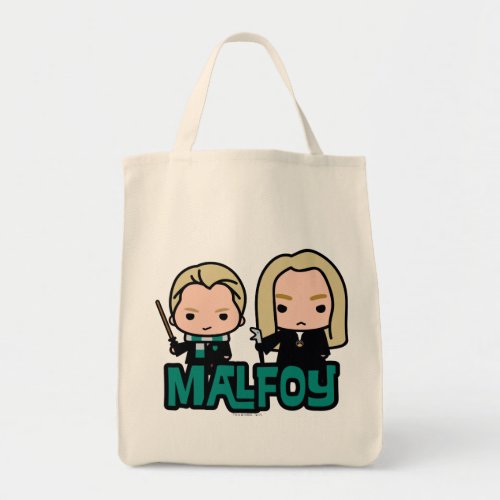 Cartoon Draco and Lucius Malfoy Character Art Tote Bag