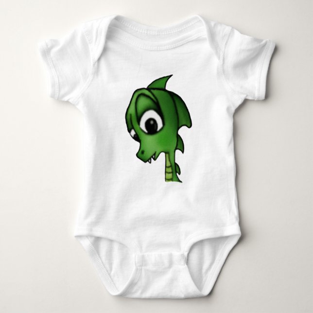 Cartoon Dragon Baby Bodysuit (Front)