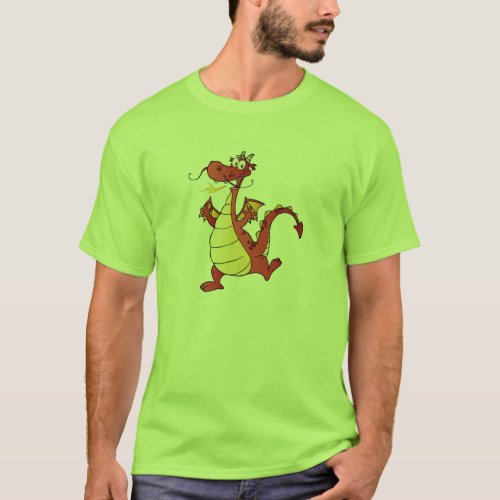 Cartoon Dragon Green T_Shirt