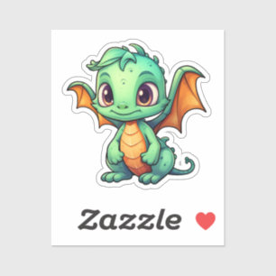 Cartoon dragon illustration sticker