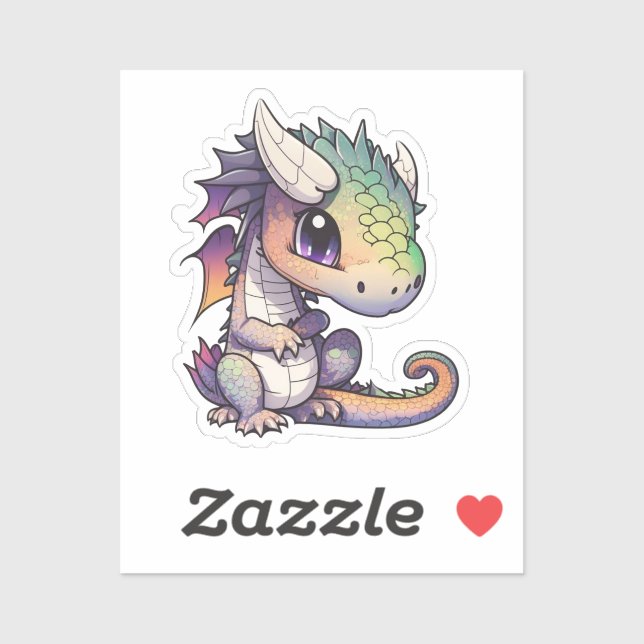 Cartoon dragon illustration sticker (Sheet)