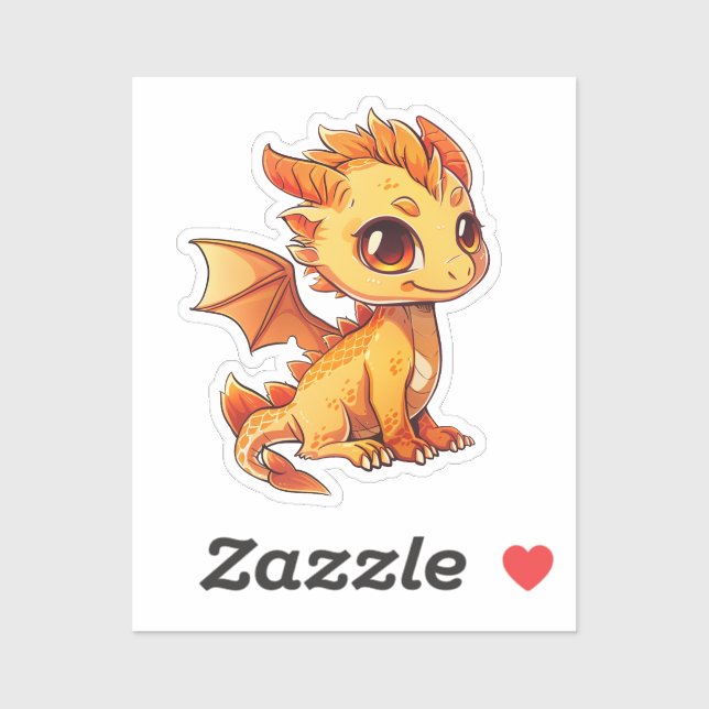 Cartoon dragon illustration sticker (Sheet)