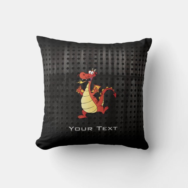 Cartoon Dragon; Rugged Throw Pillow (Front)