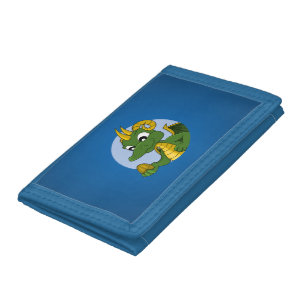 Cartoon dragon tri-fold wallet