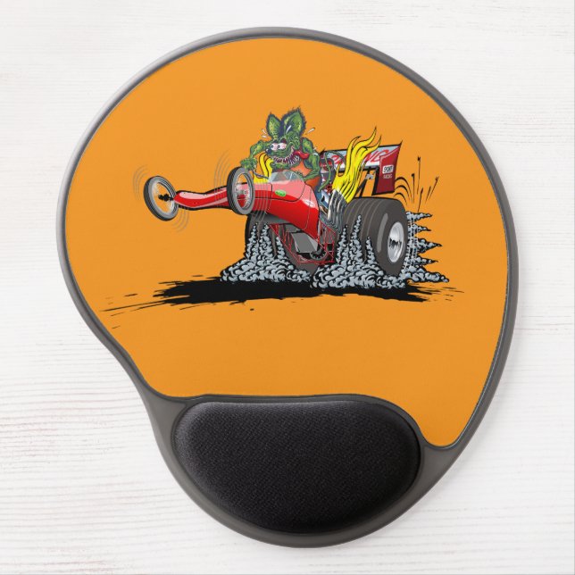 Cartoon dragster gel mouse pad (Front)