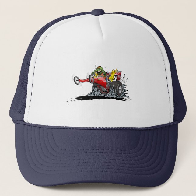 Cartoon dragster trucker hat (Front)